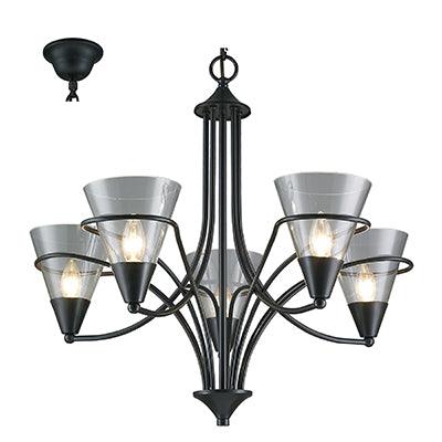 ***Chandelier Black E14 5x40w - Livestainable.co.za