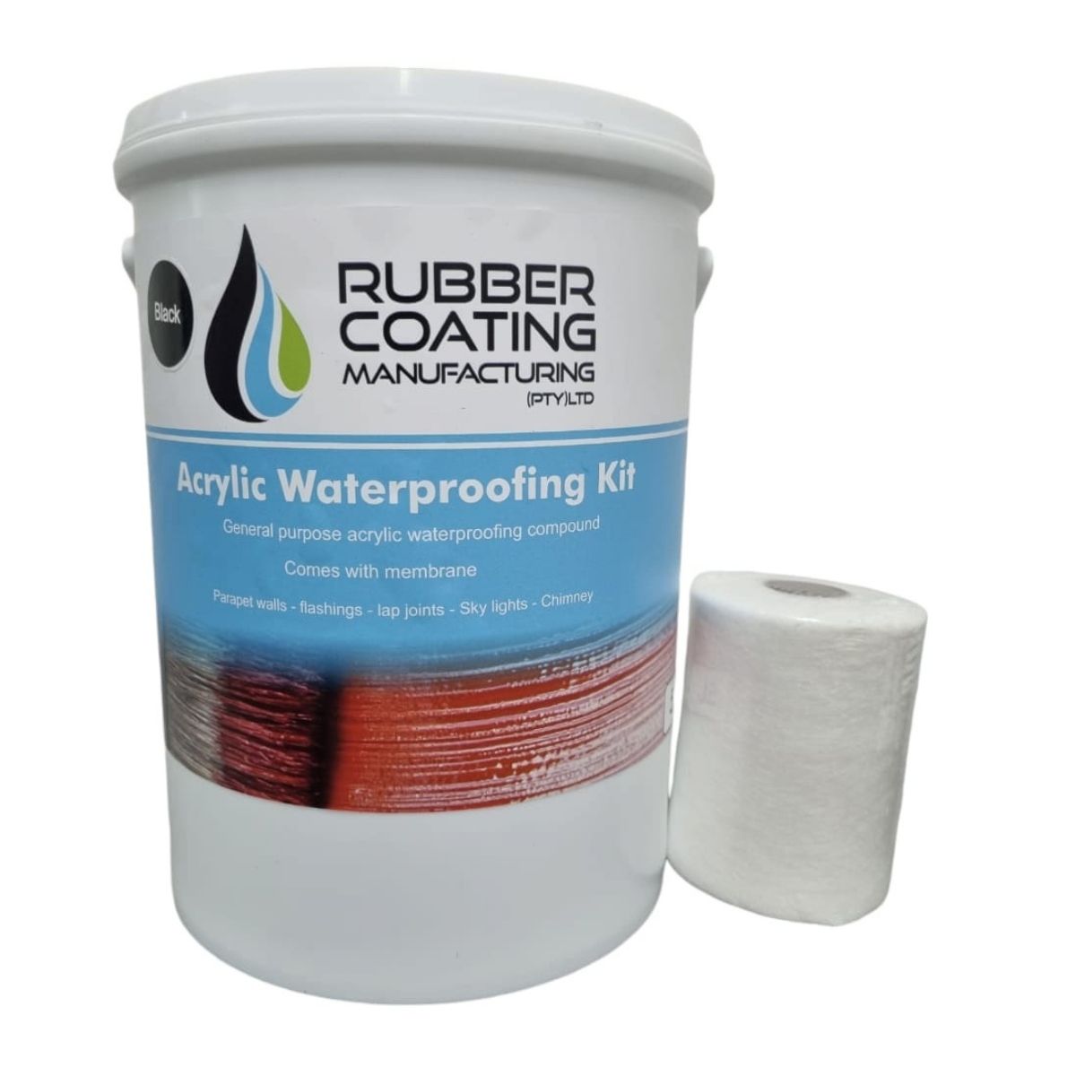Rcm Roof Seal Kit Acrylic 5 L Black