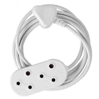 Cord Extension 3m 10 Amp Double Prepacked - Livestainable.co.za