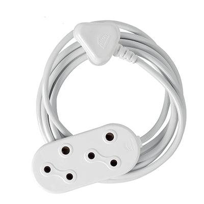 Cord Extension 5m 10 Amp Double Socket Prepacked - Livestainable.co.za