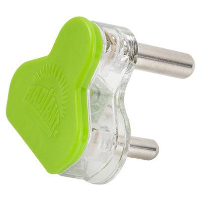 Plug Top 16 Amp 3 Pin ("Radi"" Plug) Green" - Livestainable.co.za