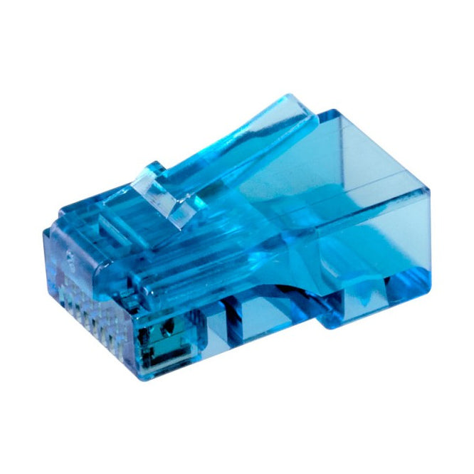 Rj45 Modular Plug Connector 2 Prong 8 P8 C Blue Debulk P88 Re03 V2 Cs Blue