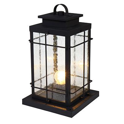 ***Post Top Light Outdoor Sand Black 1x E27 - Livestainable.co.za
