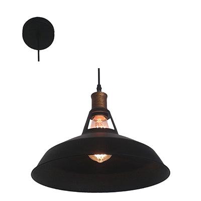 ***Pendant Metal Black E27 1x60w - Livestainable.co.za