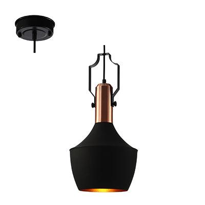 ***Pendant Metal 240mm Antique Copper/Black E27 1x40w - Livestainable.co.za