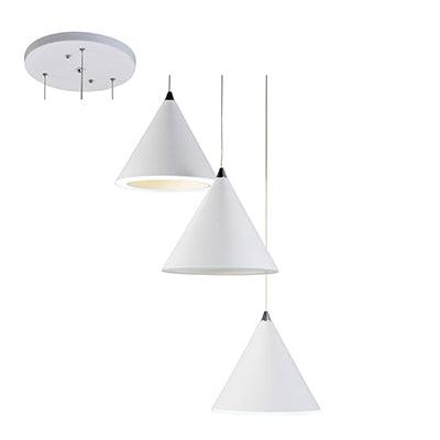 ***Pendant 3 Lt Aluminium White Led 3x15w - Livestainable.co.za