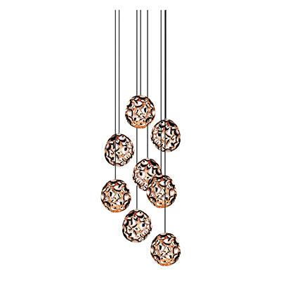 Pendant Metal 520mm Rose Gold E27 8x60w - Livestainable.co.za