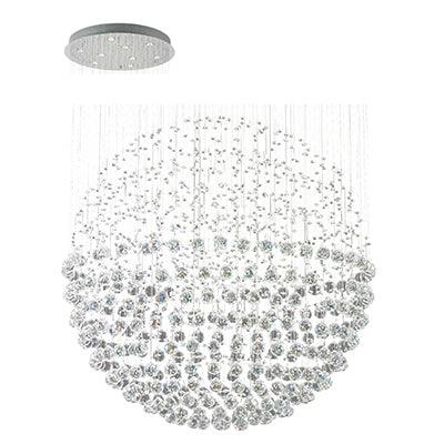 9 Lt Ball Chandelier Crystal Chrome Gu10 9x50w - Livestainable.co.za