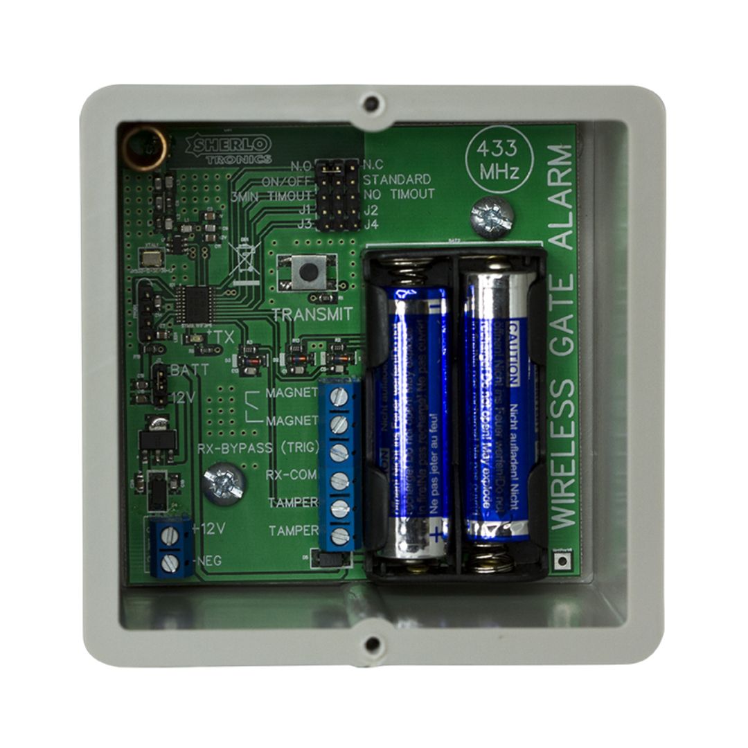 Sherlotronics Gate Alarm Transmitter Unit, IP65 150M Range Code Hopping