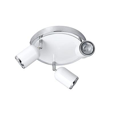***Spotlight Plate White & Chrome Gu10 3x50w - Livestainable.co.za