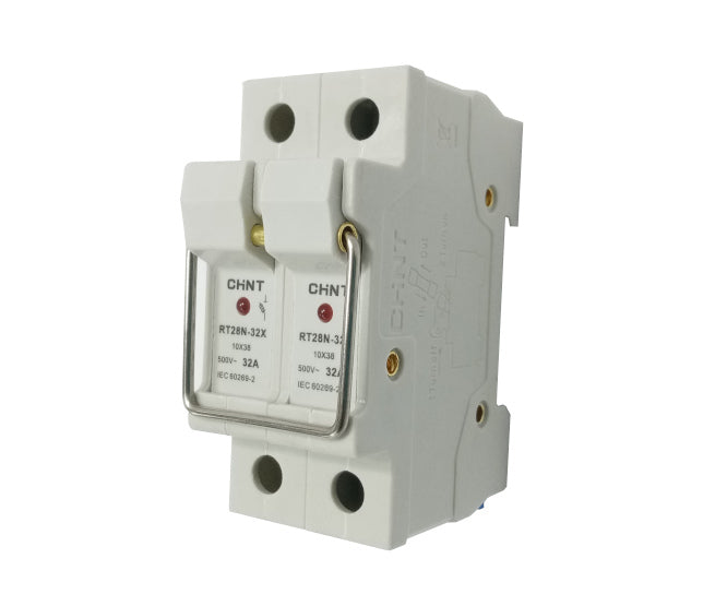 D/R Dual Fuse Holder 2 P 10x38 W/Indicator Rt28 N 32 X 2 P