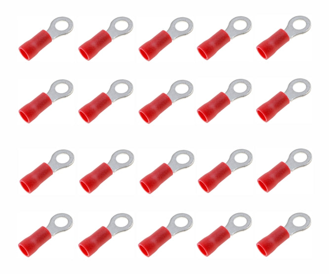 Terminal Pre Ins Ring Lug Red R=4.3mm 1 K/Bag Rv 1.25 4 S