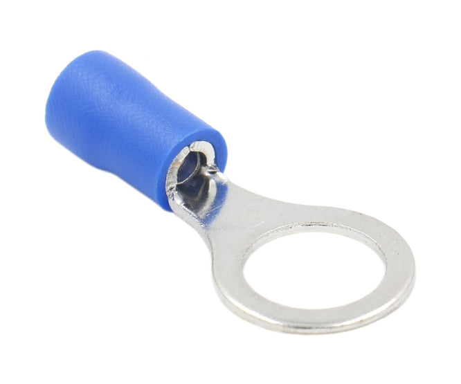 Terminal Pre Ins Ring Lug Blue R=8.4mm 100 P/Bag Rv 2 8