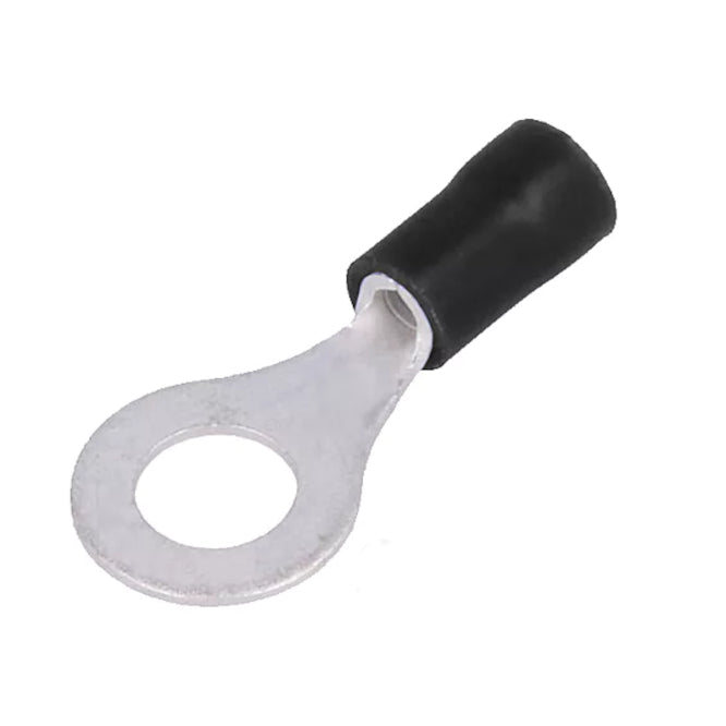 Crimp Terminal Pre Ins Ring Lug Black R=6.4 Mm Rv 3.5 6