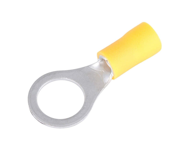 Terminal Pre Ins Ring Lug Yellow R=8.4mm 100 P/Bag Rv 5.5 8