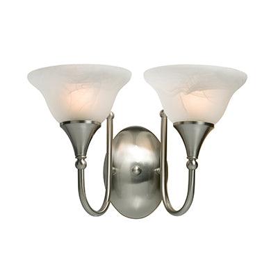 ***Calice Wall Light Satin Chrome E27 2x60w - Livestainable.co.za