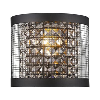 ***Mesh & Crystal Wall Light Black E27 1x60w - Livestainable.co.za