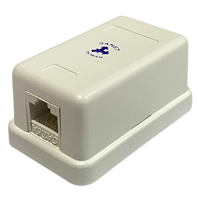 Single Port Cat6 A Surface Box White Sa8 P8 C62