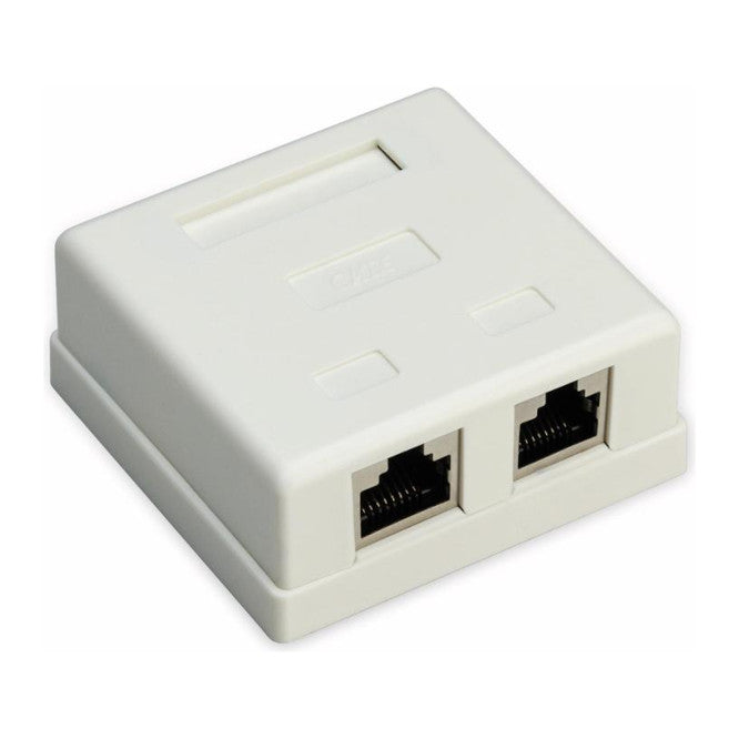 Rj45 Surface Box Cat5 Stp Dual Port Sa8 Pds5