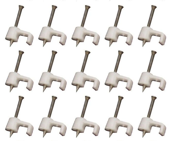 Flat Nail In Saddle 5mm White 100/Bag Cc F5 White