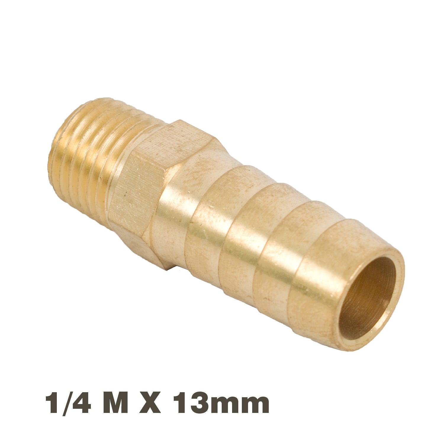 Hose Tail Connector Brass 1/4 M X 13 Mm - Livestainable.co.za