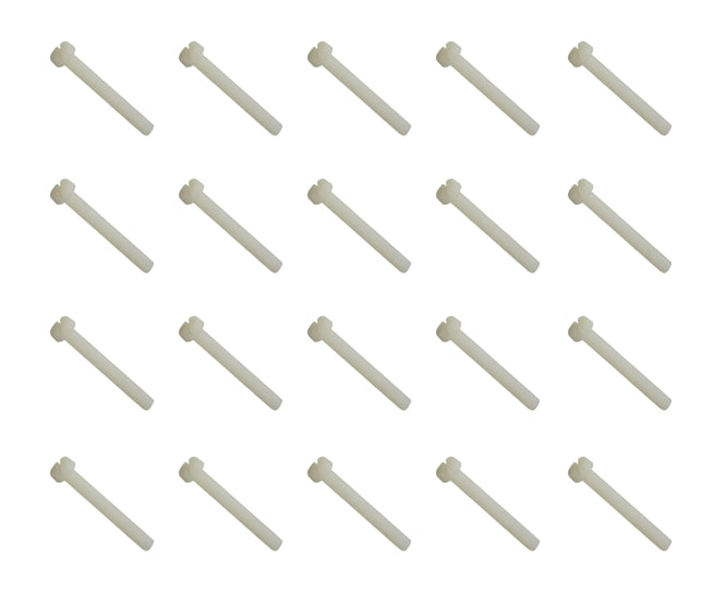 Nylon Screw Natural Slotted Head M3x15mm 1 K/Bag 210324
