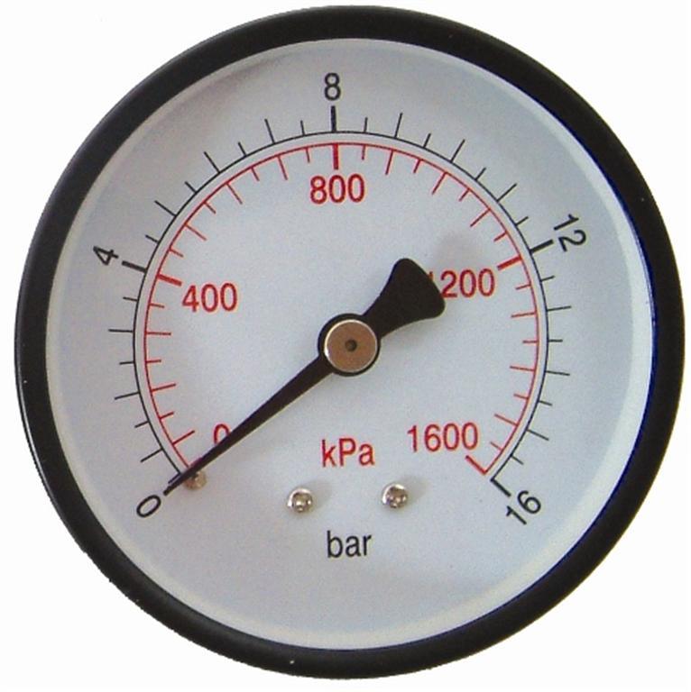 Press. Gauge 63 Mm Rear Fit 1/4'0 16 Bar 0 1600 Kpa - Livestainable.co.za