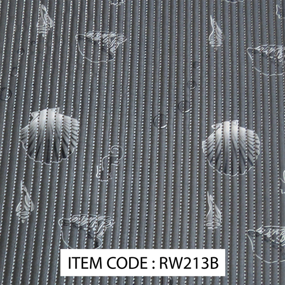 Pvc Floor Covering 65cm X 15m Printed Seashells Grey - Livestainable.co.za