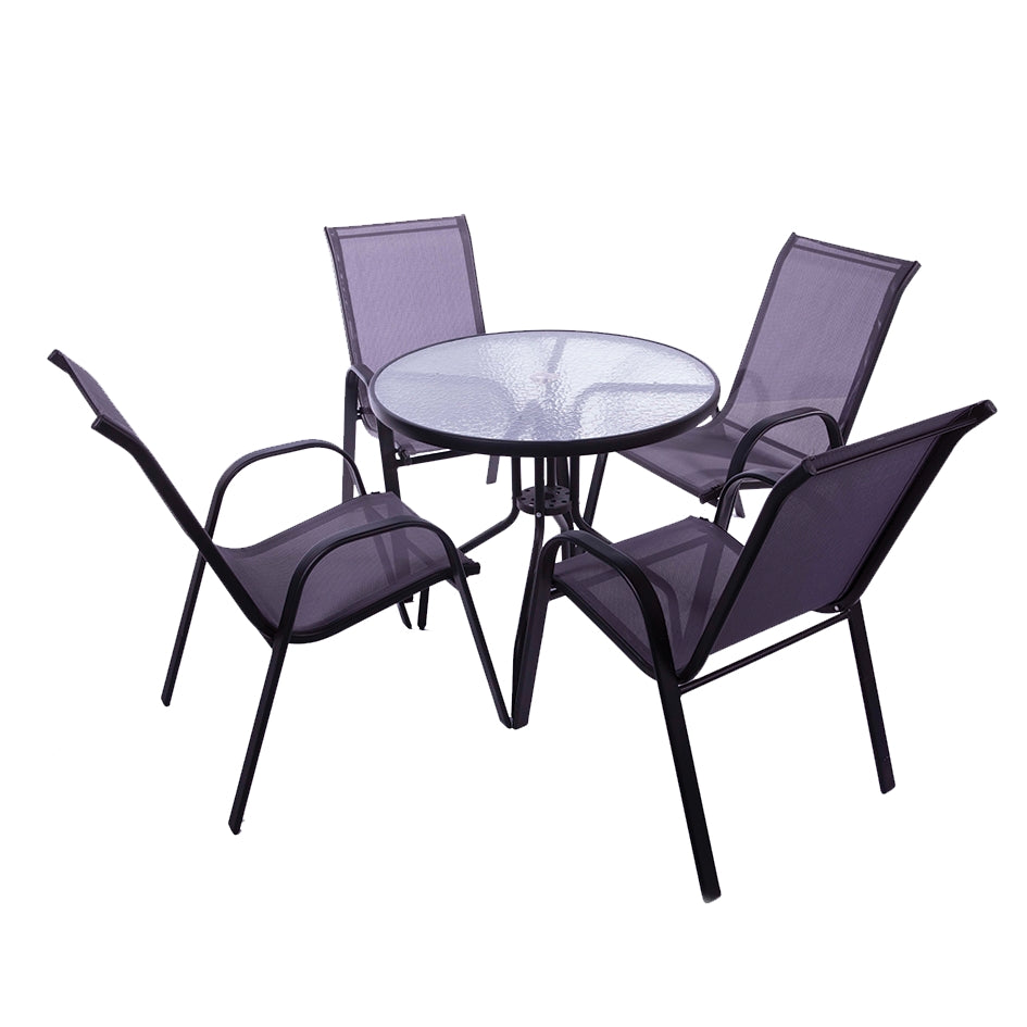 Patio Set Steel 5 Piece - Livestainable.co.za