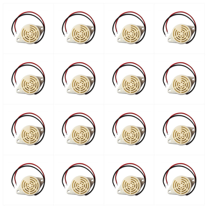 Piezzo Buzzer 3 V 24 V D=30mm W/Leads Self Driven 100/Box Sfm27 1