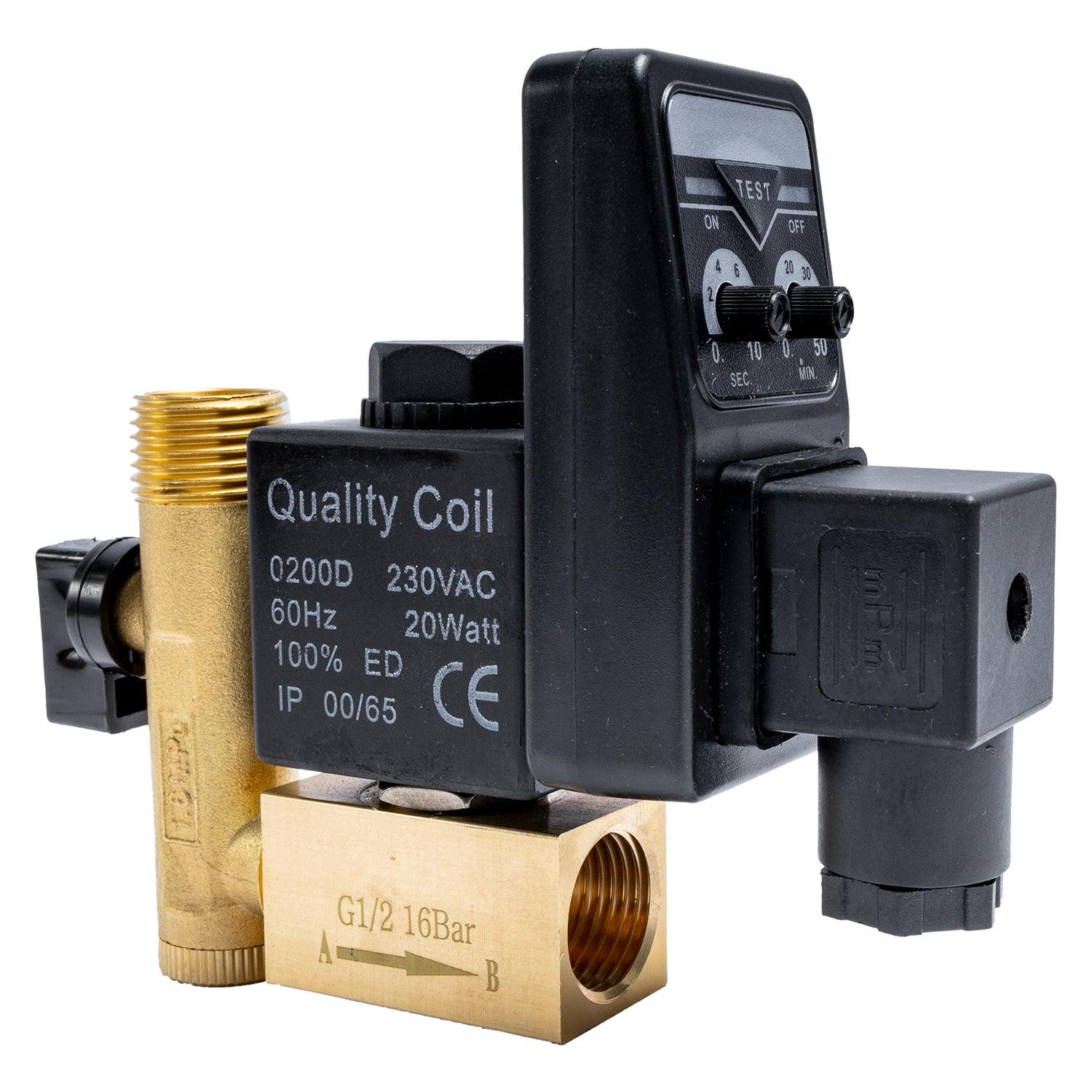 Comp. Auto Drain Valve Solenoid 1/2' 220 V Brass - Livestainable.co.za