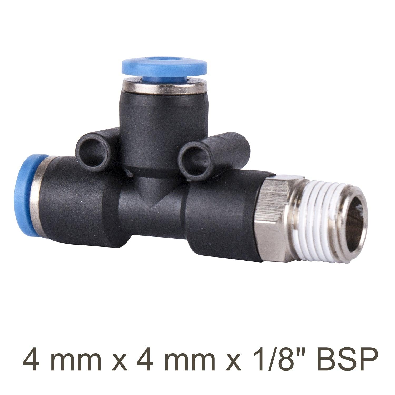 Pu Hose Fitting Tee 4 Mm X 4 Mm X 1/8'm - Livestainable.co.za
