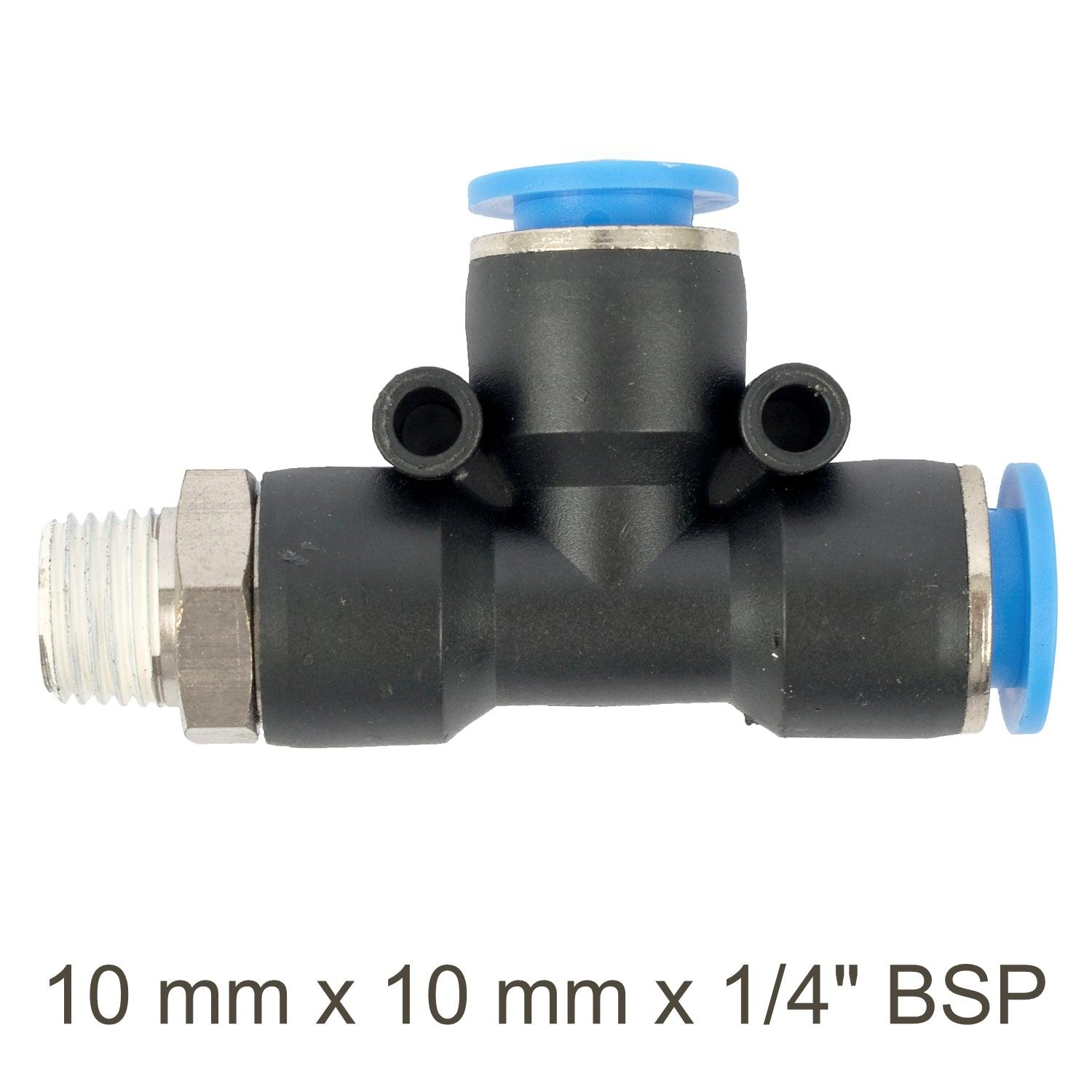 Pu Hose Fitting Tee 10 Mm X 10 Mm X 1/4'm - Livestainable.co.za
