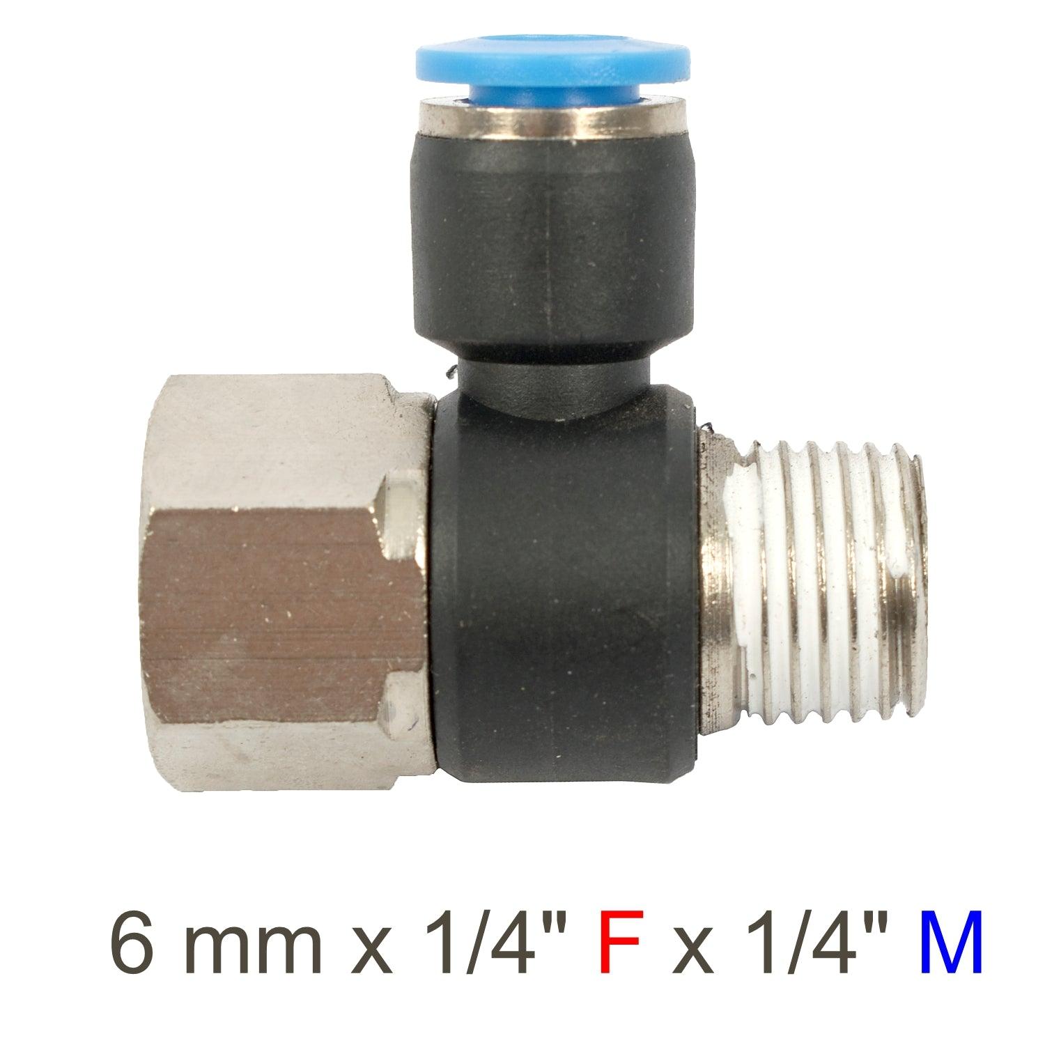 Pu Hose Fitting Tee 6 Mm X 1/4'f X 1/4'm - Livestainable.co.za