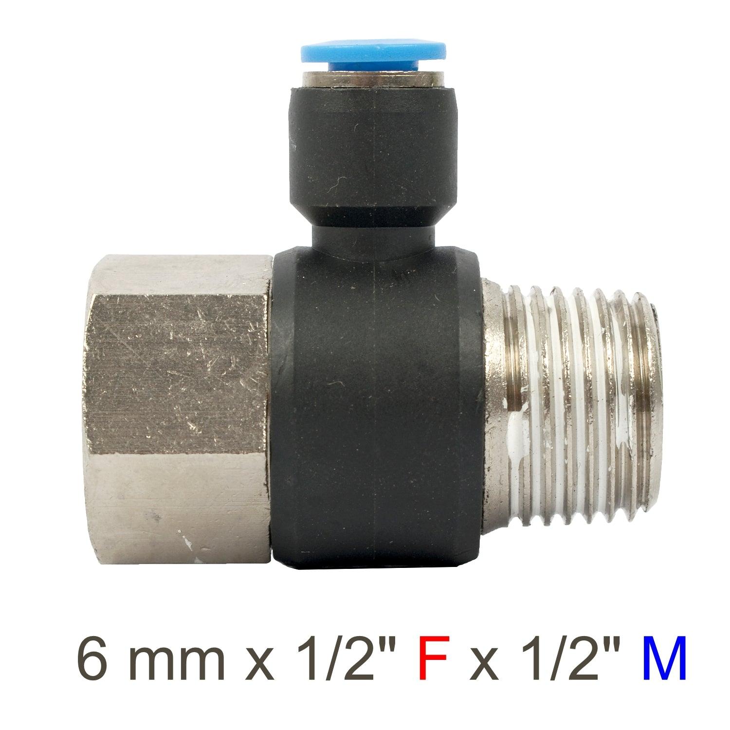 Pu Hose Fitting Tee 6 Mm X 1/2'f X 1/2'm - Livestainable.co.za