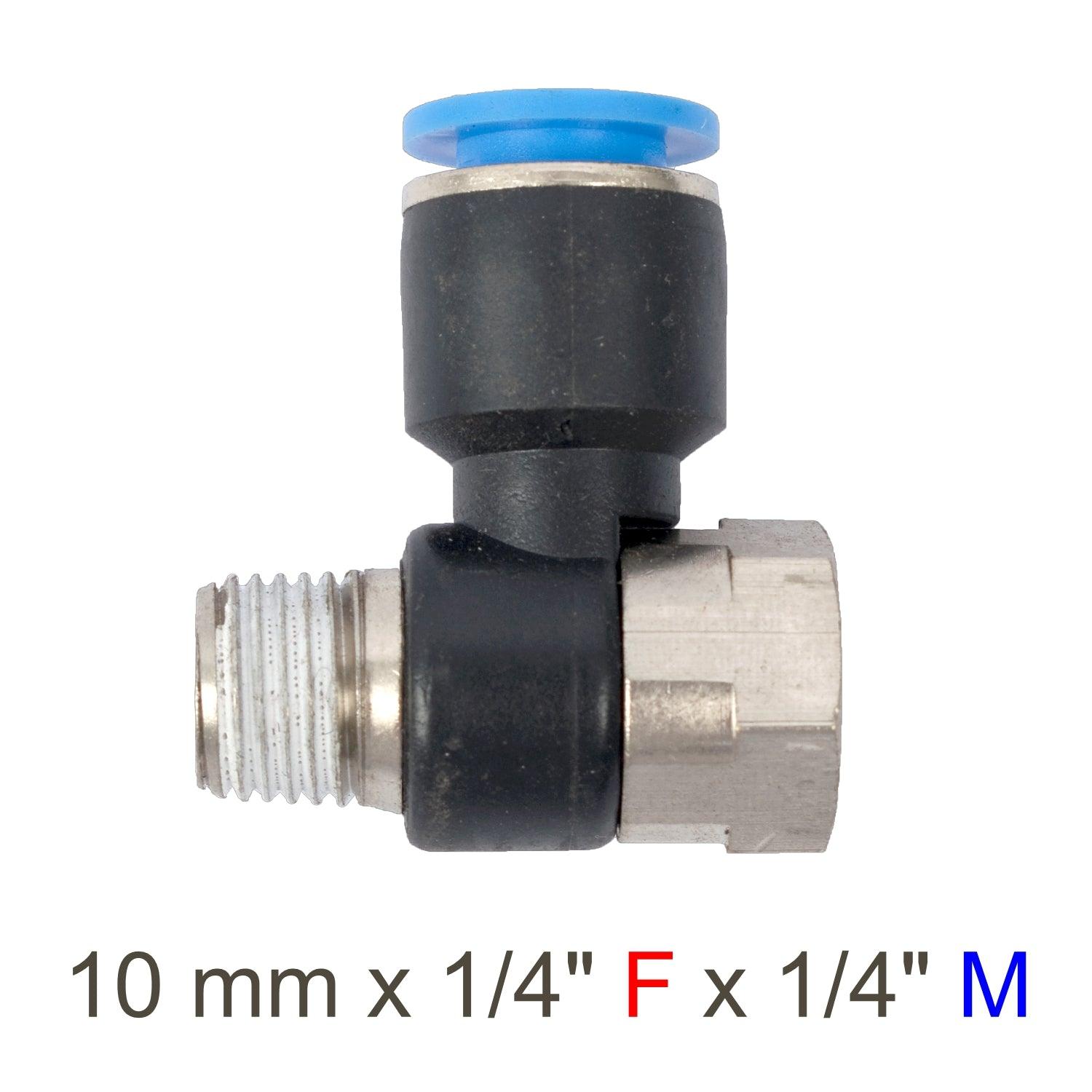 Pu Hose Fitting Tee 10 Mm X 1/4'f X 1/4'm - Livestainable.co.za