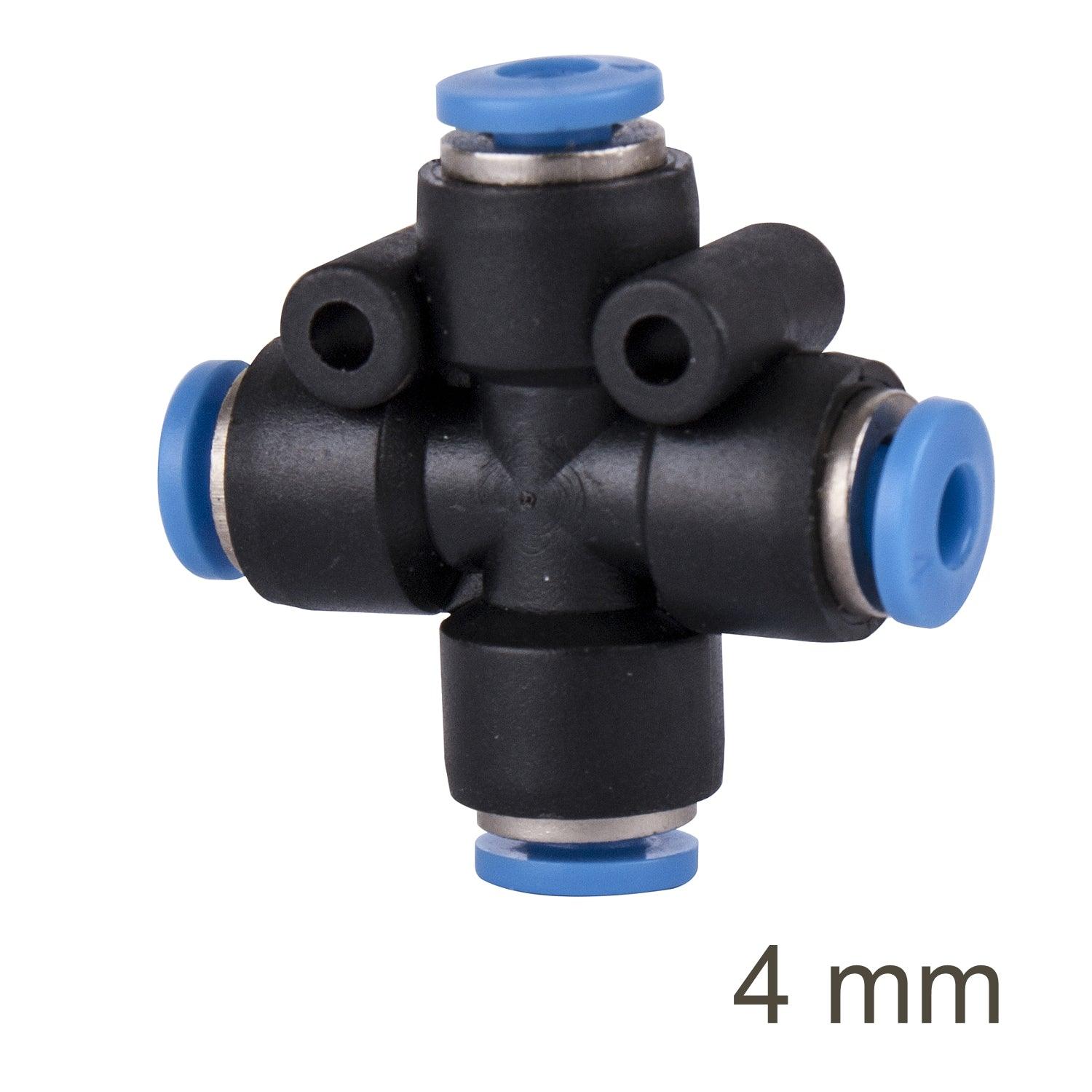 Pu Hose Fitting 4 Way Connector 4 Mm - Livestainable.co.za