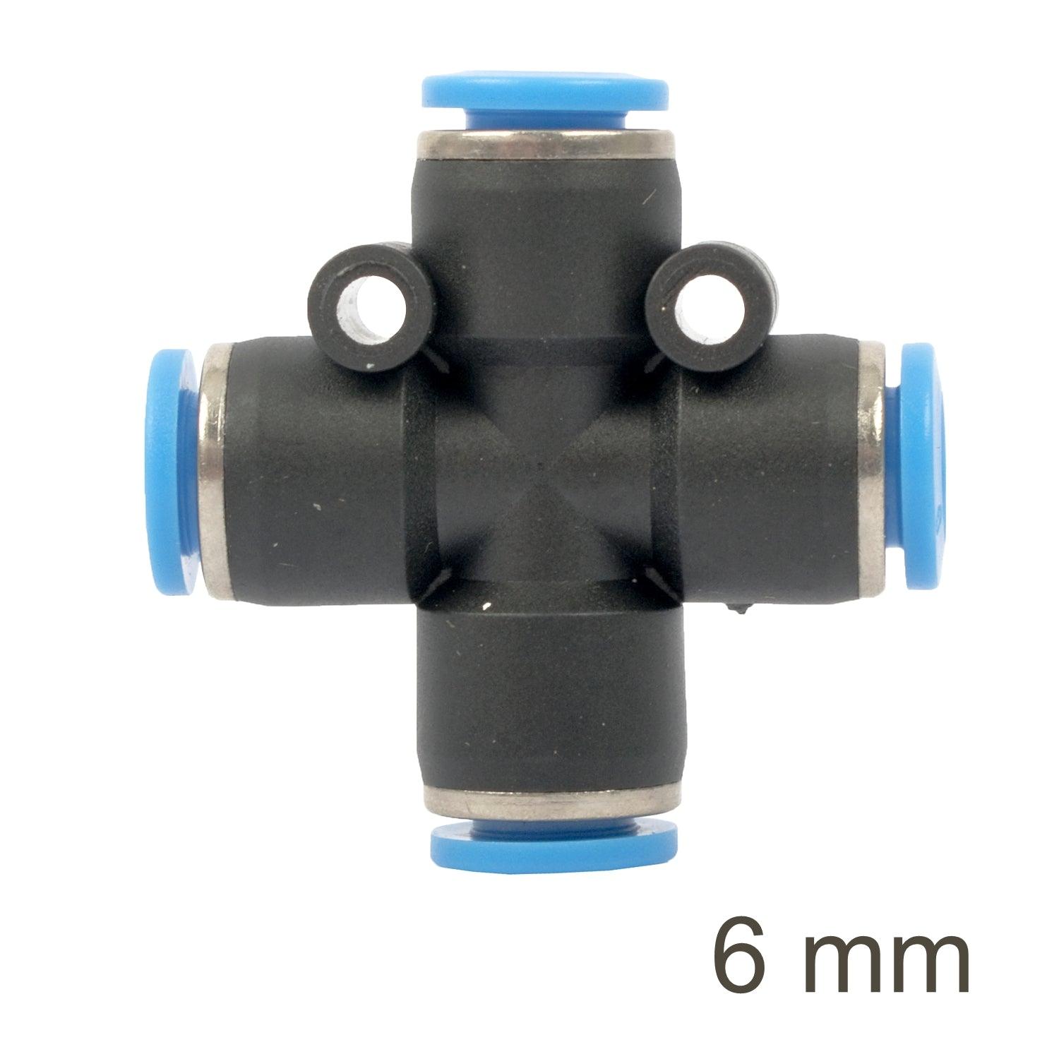 Pu Hose Fitting 4 Way Connector 6 Mm - Livestainable.co.za