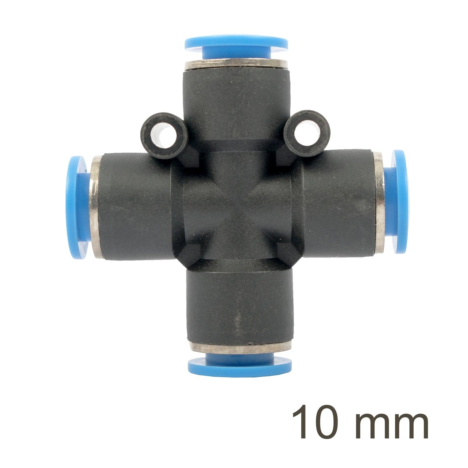 Pu Hose Fitting 4 Way Connector 10 Mm - Livestainable.co.za