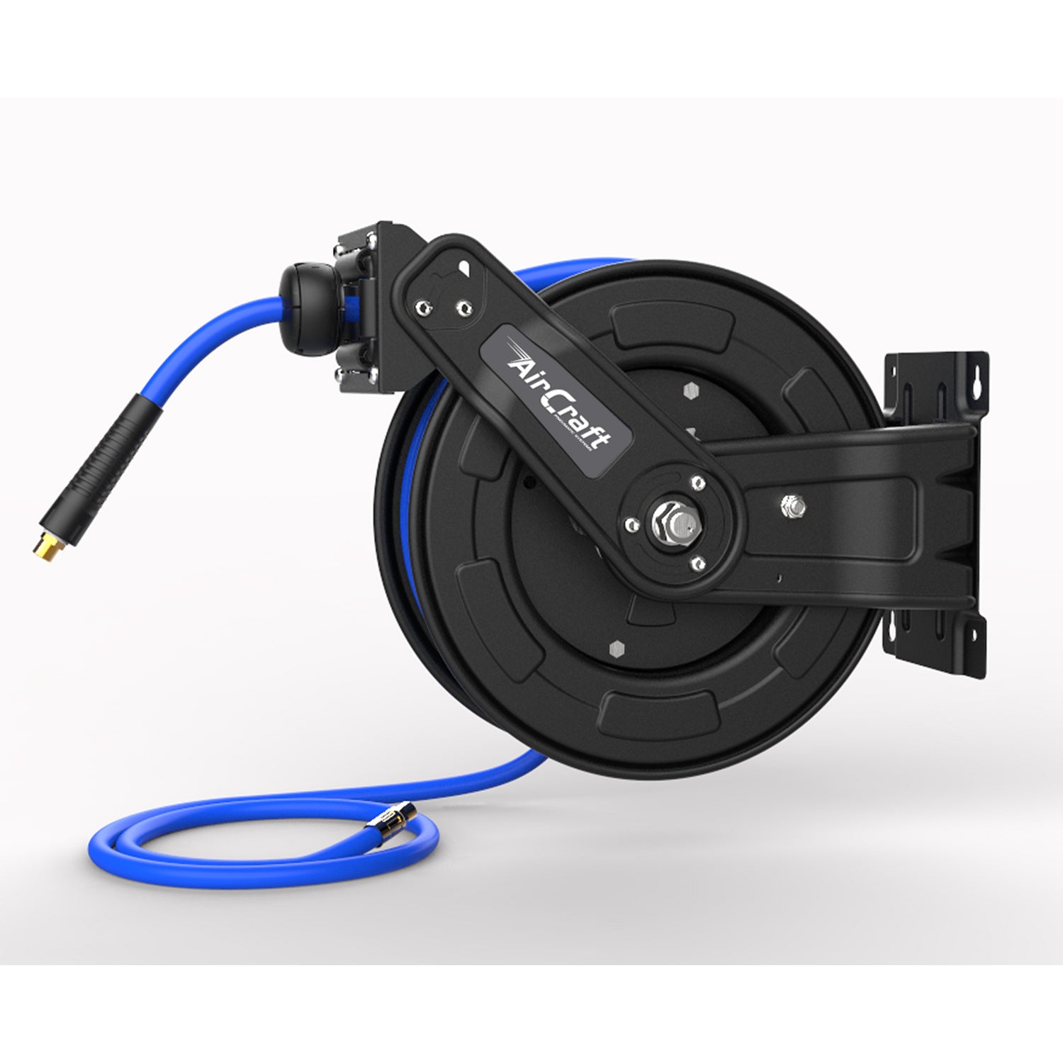 Aircraft Air Hose Reel Metal 20 M 12 Mm Od X 8 Mm Id Pu Hose Auto Retract