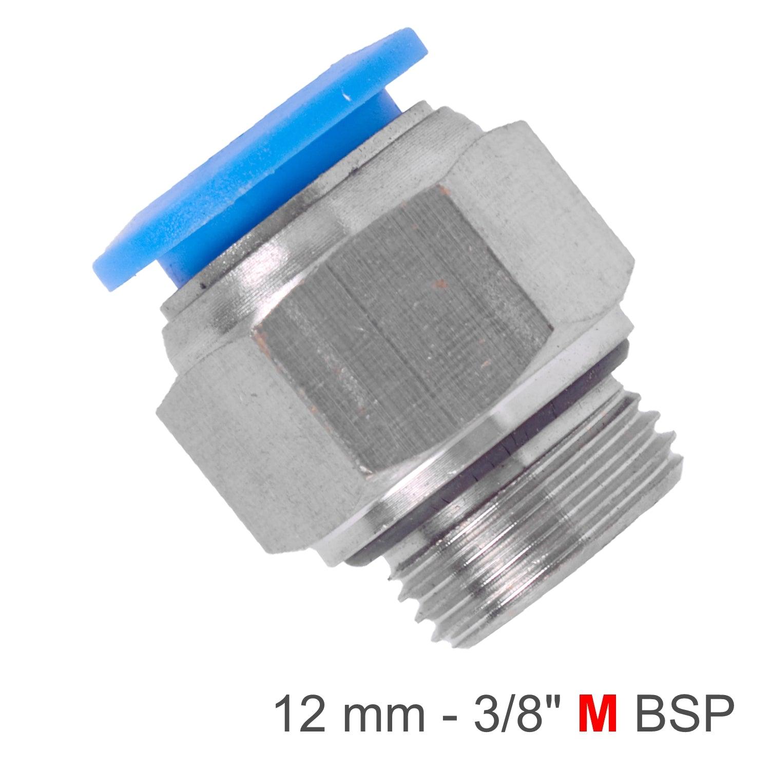 Pu Fitting Str. Stud W/O Ring 12 Mm 3/8' M - Livestainable.co.za