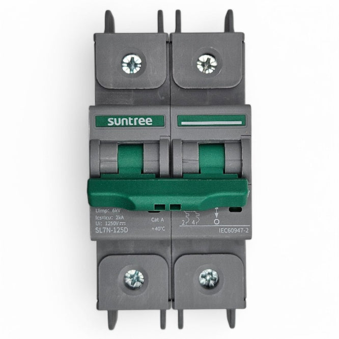 Dc Circuit Breaker 20 A 2 P 1000 V C Curve Sl7 N 125 Dh 2 P 20 A 1000 V
