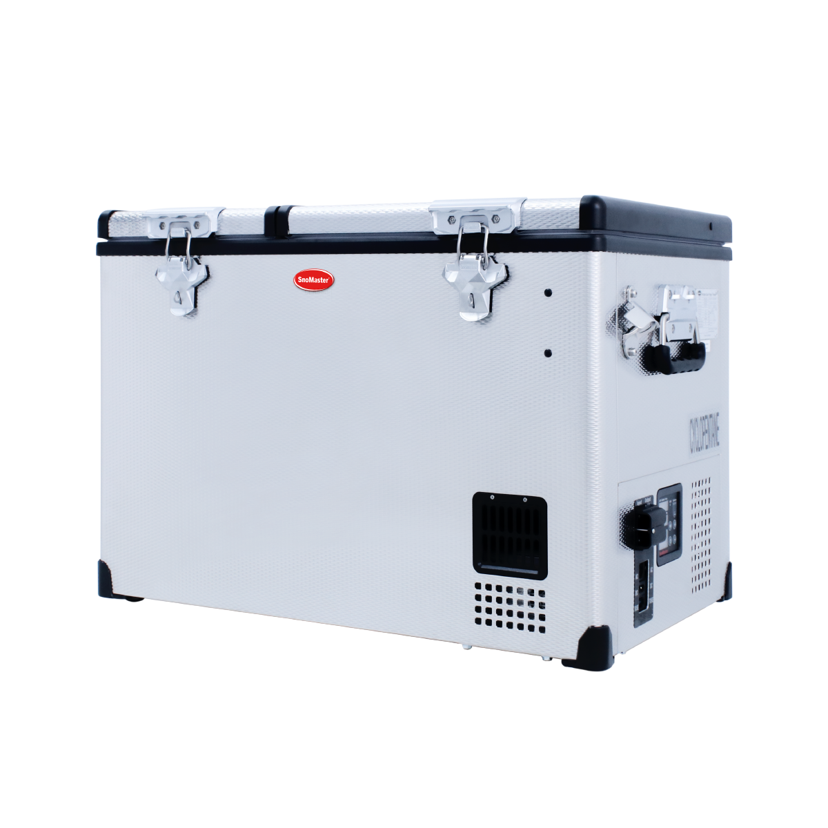 SnoMaster - 66L Low Profile Dual Compartment Portable Fridge/Freezer AC/DC - Stainless Steel (SMDZ-LP66D) - Livestainable.co.za