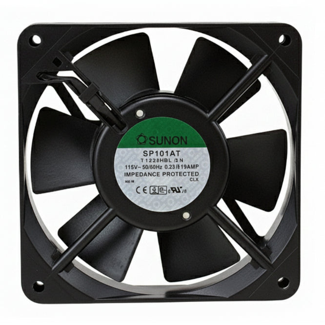 115 V Axial Fan 120sqx25mm Bal 80 Cfm Lead Sp101 At 1122 Hbl.Gn