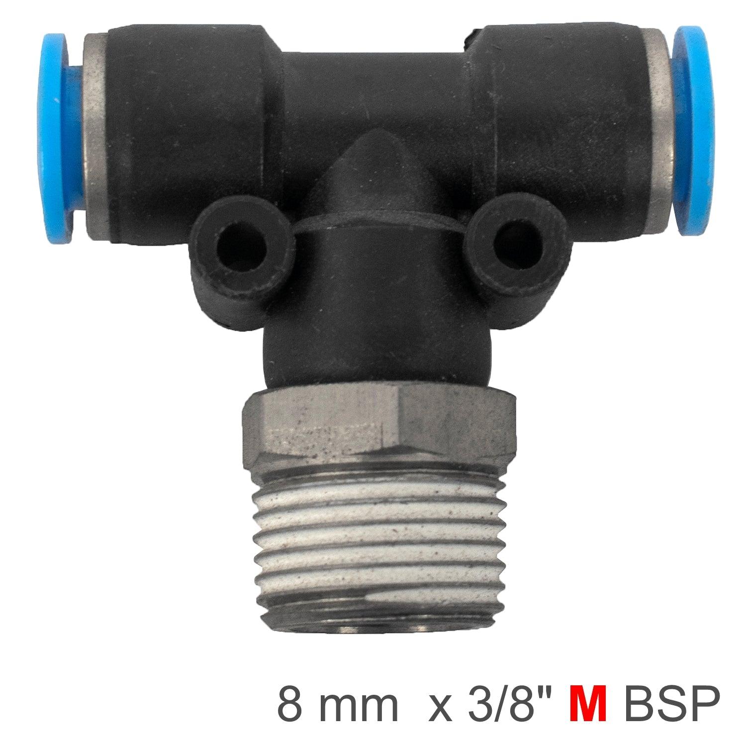 Pu Hose Fitting Tee 8 Mm 3/8 M - Livestainable.co.za
