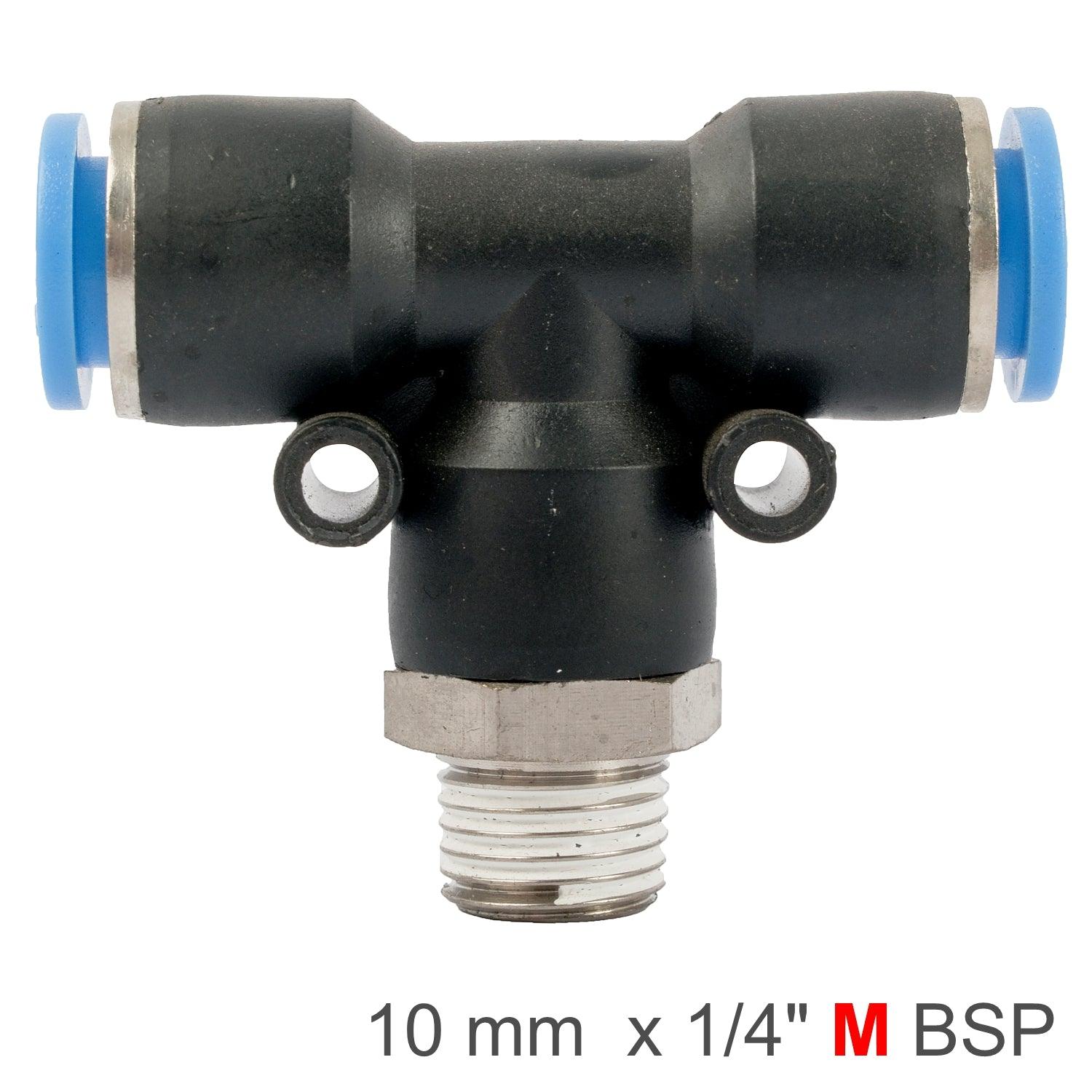 Pu Hose Fitting Tee 10 Mm 1/4 M - Livestainable.co.za