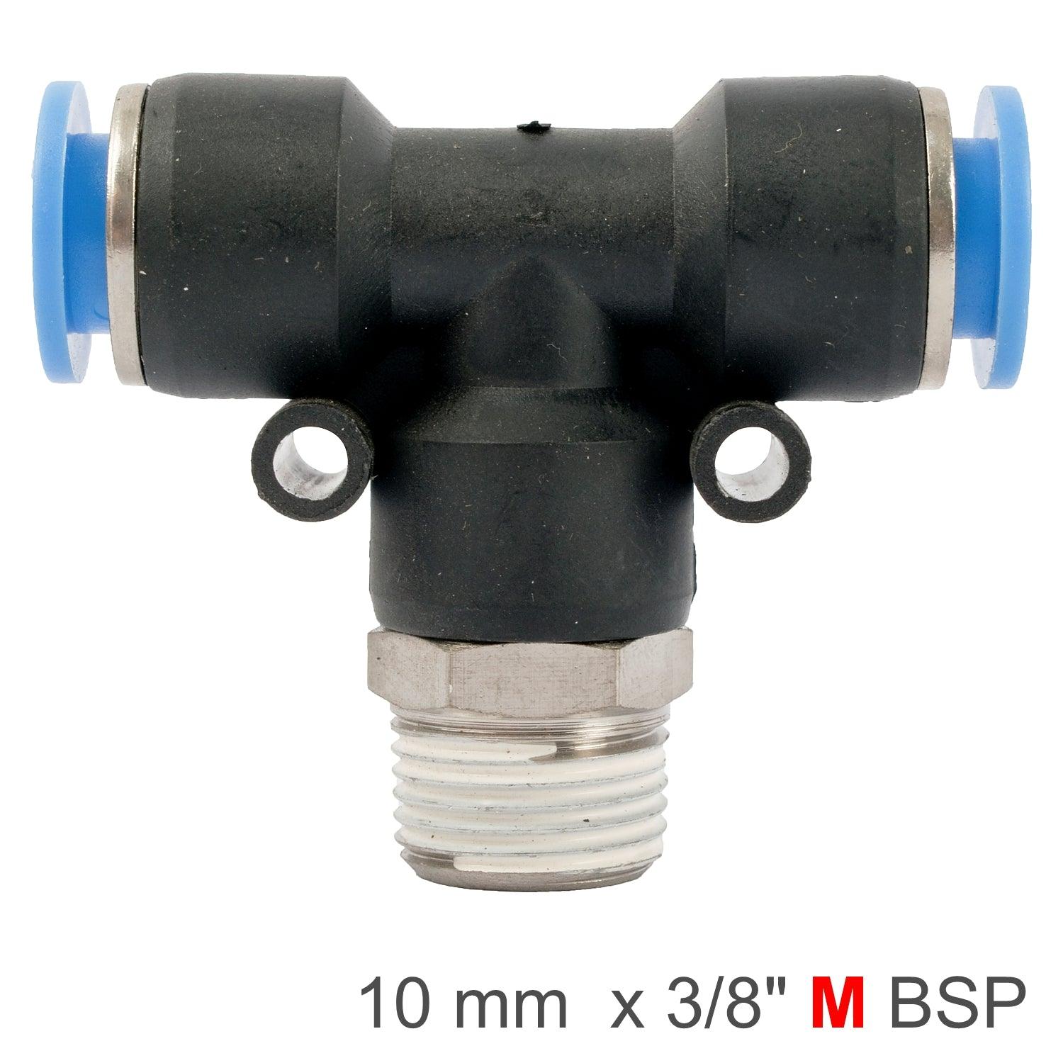 Pu Hose Fitting Tee 10 Mm 3/8 M - Livestainable.co.za