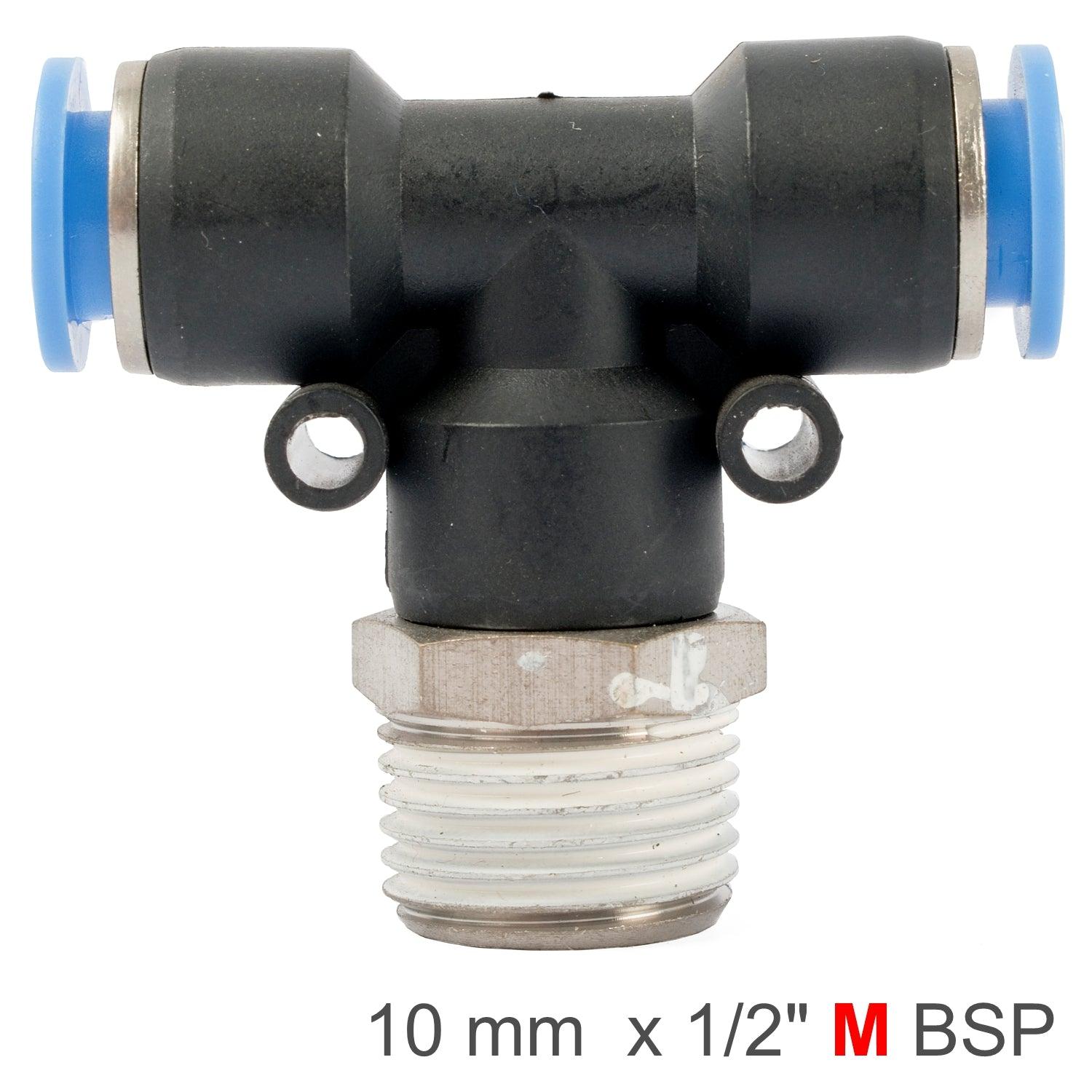 Pu Hose Fitting Tee 10 Mm 1/2 M - Livestainable.co.za