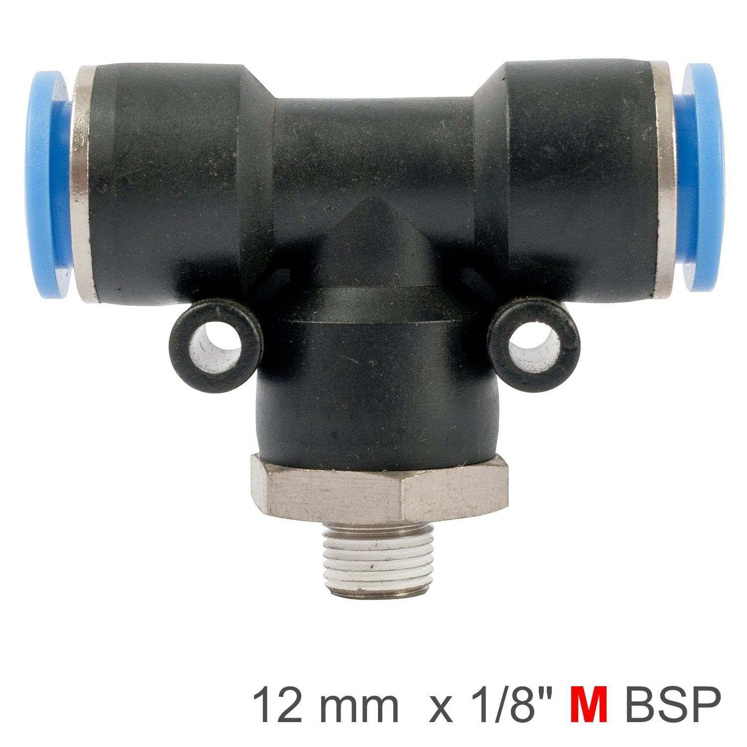 Pu Hose Fitting Tee 12 Mm 1/8 M - Livestainable.co.za