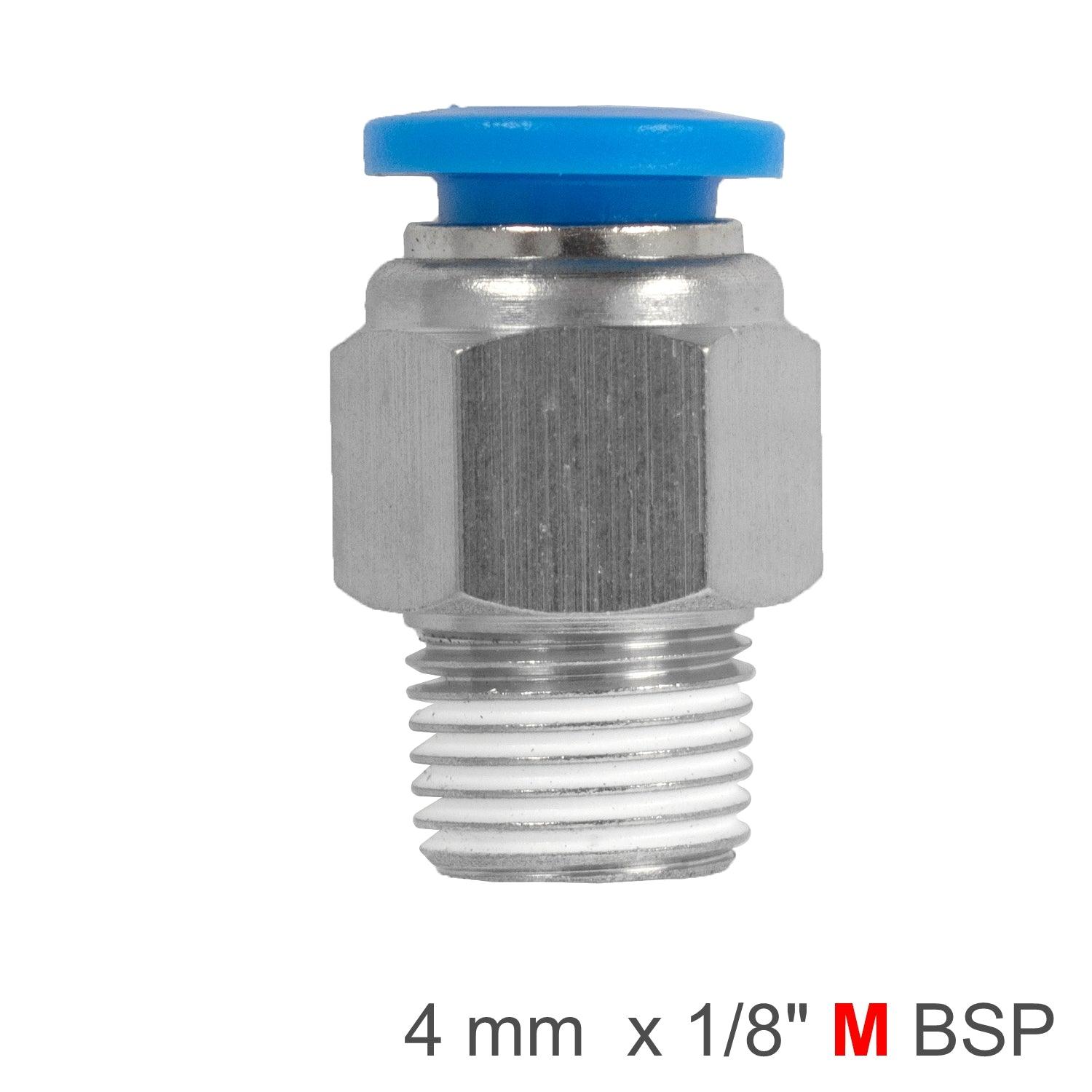 Pu Hose Fitting Straight Stud 4 Mm 1/8 M - Livestainable.co.za